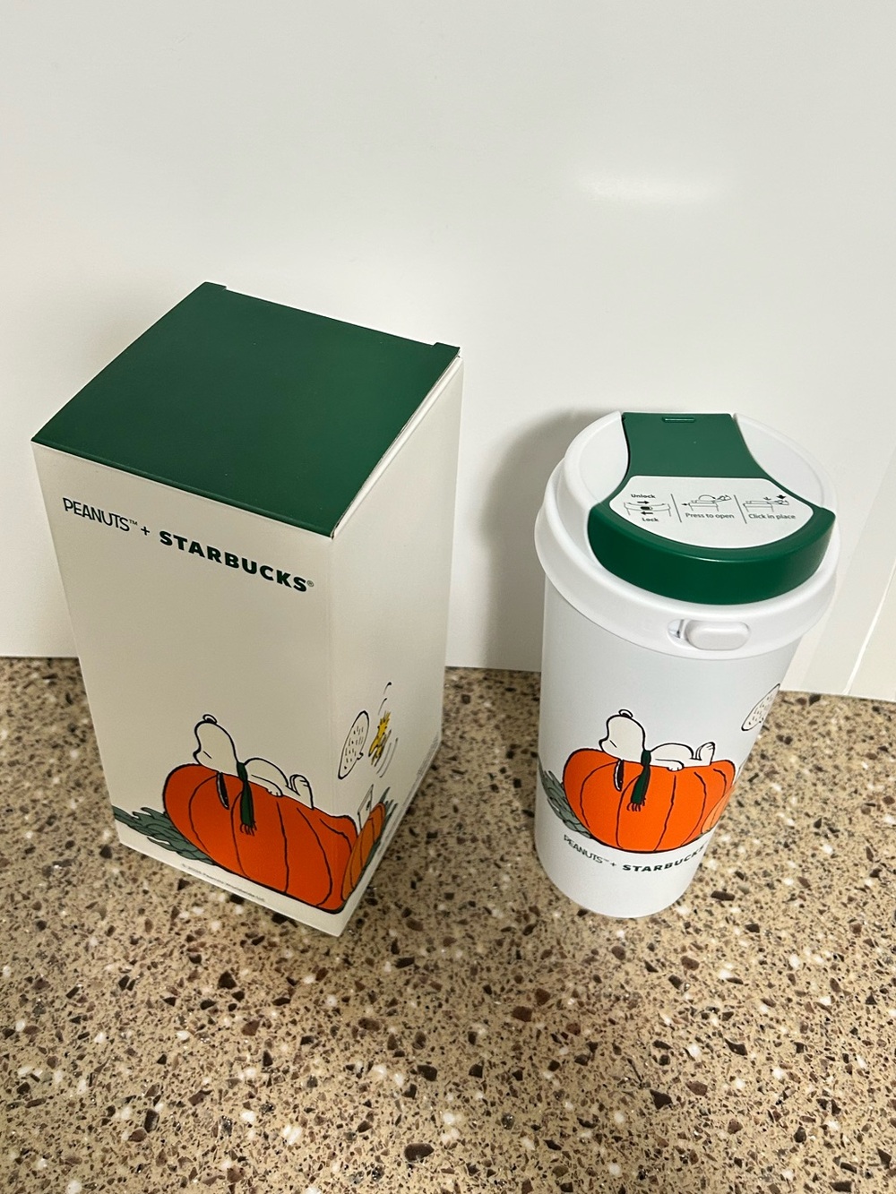 Starbucks Peanuts It’s the Great Pumpkin Travel 16oz Tumbler Authentic NIB - Picture 2 of 5